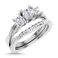 Thumbnail for Diamond 1 Ct.Tw. Oval Cut Bridal Ring in 14K White Gold