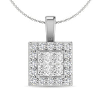 Thumbnail for Diamond 1/2 Ct.Tw. Round and Princess Fashion Pendant in 14K White Gold