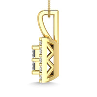 Thumbnail for Diamond 1/3 Ct.Tw. Round and Princess Fashion Pendant in 14K Yellow Gold