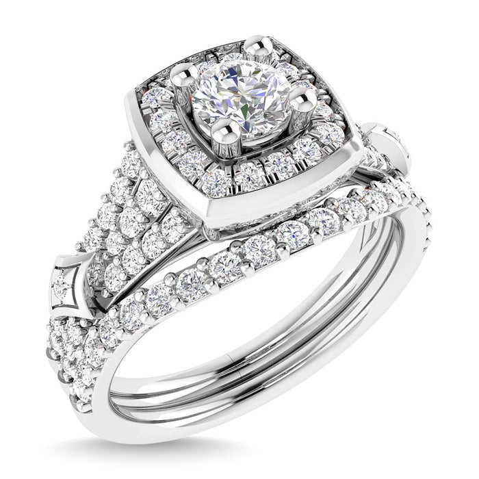 Diamond 3/4 Ct.Tw. Round Cut Engagement Ring in 14K White Gold