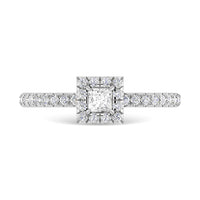 Thumbnail for Diamond 3/4 Ct.Tw. Princess Cut Engagement Ring in 14K White Gold