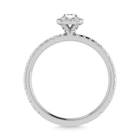 Thumbnail for Diamond 3/4 Ct.Tw. Center Emerald Engagement Ring in 10K White Gold