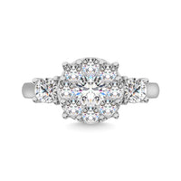 Thumbnail for Diamond 1 ct tw Heart Three Stone Ring in 14K White Gold