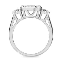 Thumbnail for Diamond 1 ct tw Heart Three Stone Ring in 14K White Gold