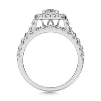 Thumbnail for Diamond 2 ct tw Round Cut Halo Bridal Ring in 14K White Gold