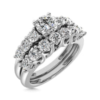 Thumbnail for Diamond 1 1/2 ct tw Round Bridal Ring in 14K White Gold