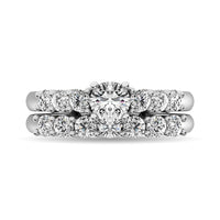 Thumbnail for Diamond 1 ct tw Round Bridal Ring in 14K White Gold