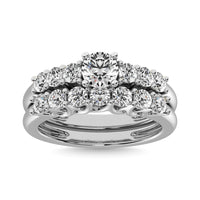 Thumbnail for Diamond 1 ct tw Round Bridal Ring in 14K White Gold