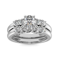 Thumbnail for Diamond 1 1/2 ct tw Round Cut Bridal Ring in 14K White Gold