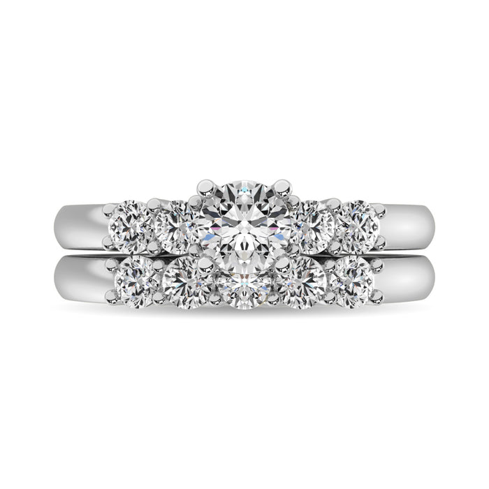 Diamond 2 ct tw Round Cut Bridal Ring in 14K White Gold