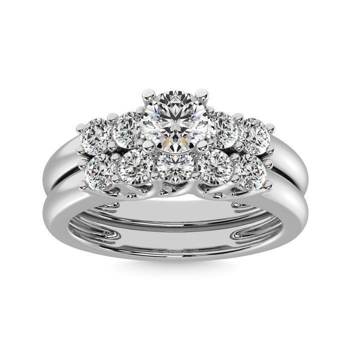 Diamond 2 ct tw Round Cut Bridal Ring in 14K White Gold