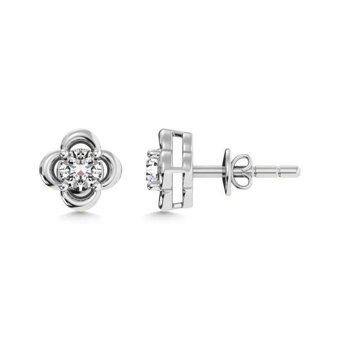 Diamond 1/3 ct tw Solitaire Stud Earrings in 14K White Gold