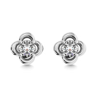 Thumbnail for Diamond 1/4 ct tw Solitaire Stud Earrings in 14K White Gold