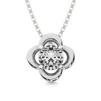 Thumbnail for Diamond 1/5 ct tw Solitaire Dimond Pendant in 14K White Gold
