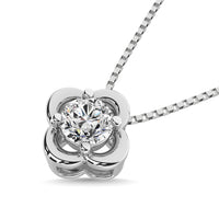 Thumbnail for Diamond 1/5 ct tw Solitaire Dimond Pendant in 14K White Gold