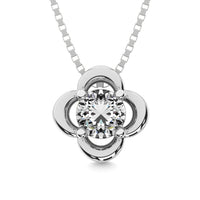 Thumbnail for Diamond 1/5 ct tw Solitaire Dimond Pendant in 14K White Gold