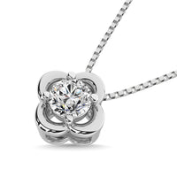 Thumbnail for Diamond 1/5 ct tw Solitaire Dimond Pendant in 14K White Gold