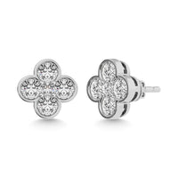 Thumbnail for Diamond 1 1/2 ct tw Flower Ring in 14K White Gold