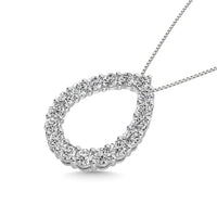 Thumbnail for Diamond 1 1/2 ct tw Pear Shape Pendant in 14K White Gold