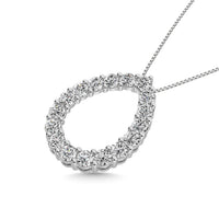Thumbnail for Diamond 1 ct tw Pear Shape Pendant in 14K White Gold