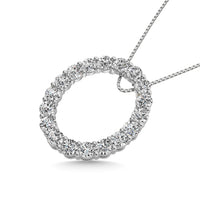 Thumbnail for Diamond 1 ct tw Oval Shape Pendant in 14K White Gold