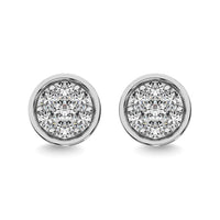 Thumbnail for Diamond 1/2 ct tw Round Earrings in 14K White Gold