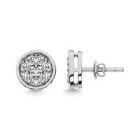 Thumbnail for Diamond 1/2 ct tw Round Earrings in 14K White Gold