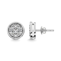 Thumbnail for Diamond 1 ct tw Round Earrings in 14K White Gold