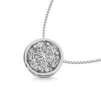 Thumbnail for Diamond 1/2 ct tw Round Slider Pendant in 14K White Gold