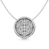 Thumbnail for Diamond 3/4 ct tw Round Slider Pendant in 14K White Gold