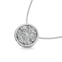 Thumbnail for Diamond 1/3 ct tw Round Slider Pendant in 14K White Gold