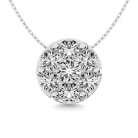 Thumbnail for Diamond 1 ct tw Round Pendant in 14K White Gold