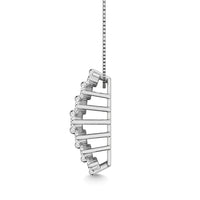 Thumbnail for Diamond 1 1/2 ct tw Round Cut Pyramid Pendant in 14K White Gold