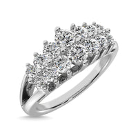 Thumbnail for Diamond 1 ct tw Round Cut Pyramid Ring in 14K White Gold