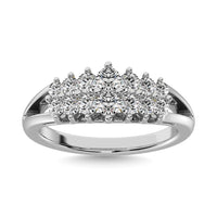 Thumbnail for Diamond 1/2 ct tw Round Cut Pyramid Ring in 14K White Gold