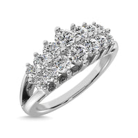 Thumbnail for Diamond 1/2 ct tw Round Cut Pyramid Ring in 14K White Gold