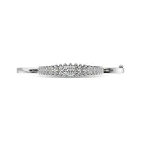 Thumbnail for Diamond 4 ct tw Round Cut Pyramid Bangle in 14K White Gold