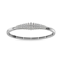 Thumbnail for Diamond 2 ct tw Round Cut Pyramid Bangle in 14K White Gold