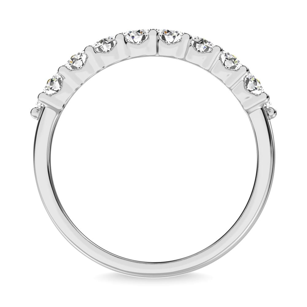 Diamond 3 ct tw Round Cut Three Row Ring in 14K White Gold