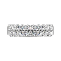 Thumbnail for Diamond 1 1/2 ct tw Round Cut Two Row Ring in 14K White Gold