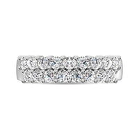 Thumbnail for Diamond 1/2 ct tw Round Cut Two Row Ring in 14K White Gold