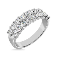 Thumbnail for Diamond 1/2 ct tw Round Cut Two Row Ring in 14K White Gold