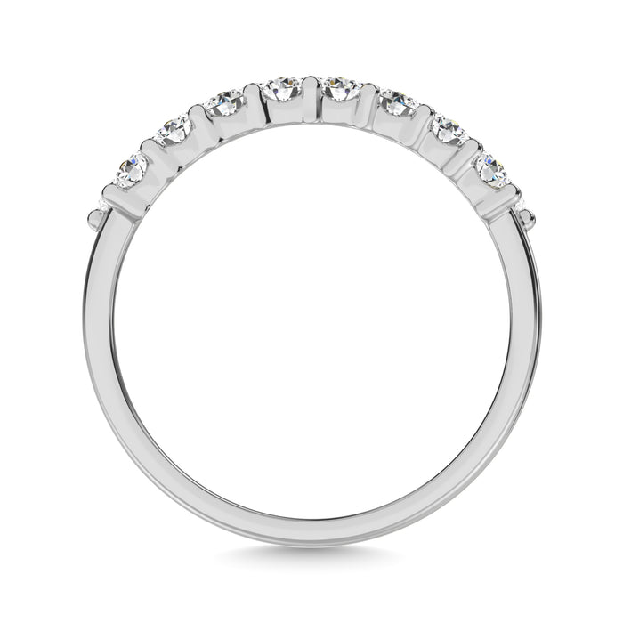 Diamond 1/2 ct tw Round Cut Two Row Ring in 14K White Gold