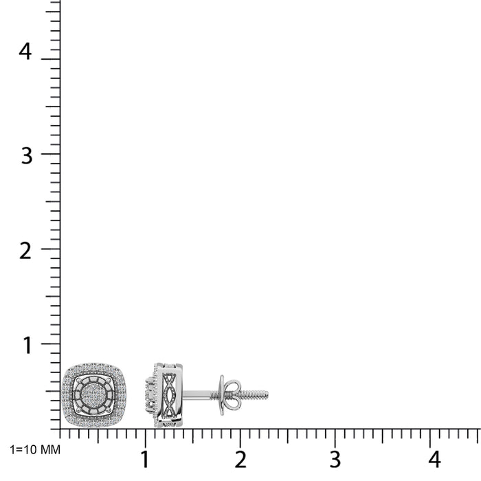 Diamond 1/20 ct tw Fashion Earrings in Sterling Silver