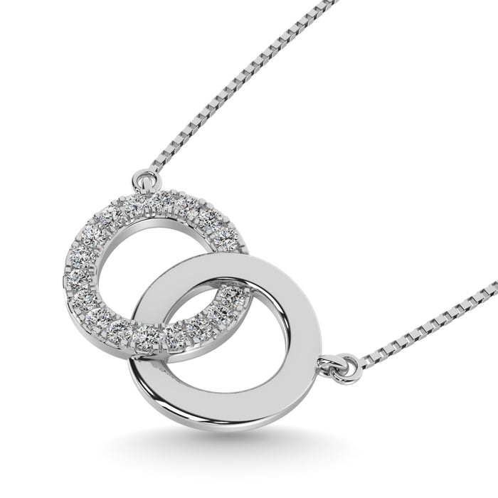 Diamond 1/20 ct tw Fashion Necklace in Sterling Silver