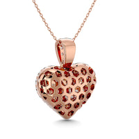 Thumbnail for Diamond 1 ct tw Heart Pendant in 10K Pink Gold