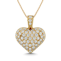 Thumbnail for Diamond 1 1/2 ct tw Heart Pendant in 10K Yellow Gold