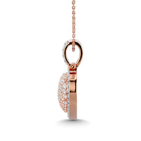 Thumbnail for Diamond 1 1/2 ct tw Heart Pendant in 10K Pink Gold With White Gold Touch