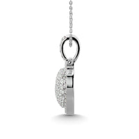 Thumbnail for Diamond 2 ct tw Heart Pendant in 10K White Gold