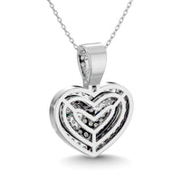 Thumbnail for Diamond 1 ct tw Heart Pendant in 10K White Gold